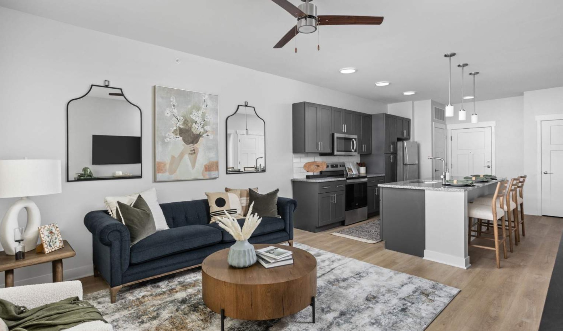 living room of apartment at Tempo at Grand Park